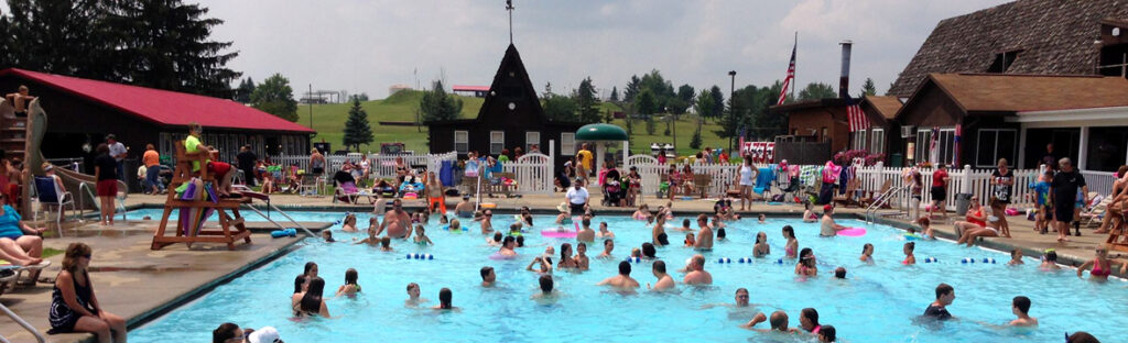 Wolf's Camping Resort pool in Knox, PA
