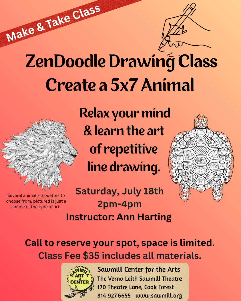 Sawmill Center for the Arts class poster